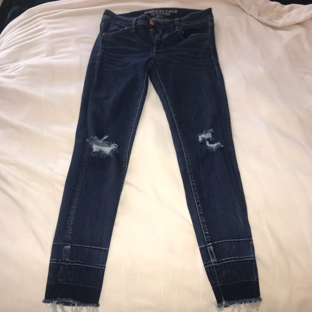 American Eagle distressed skinny jeans